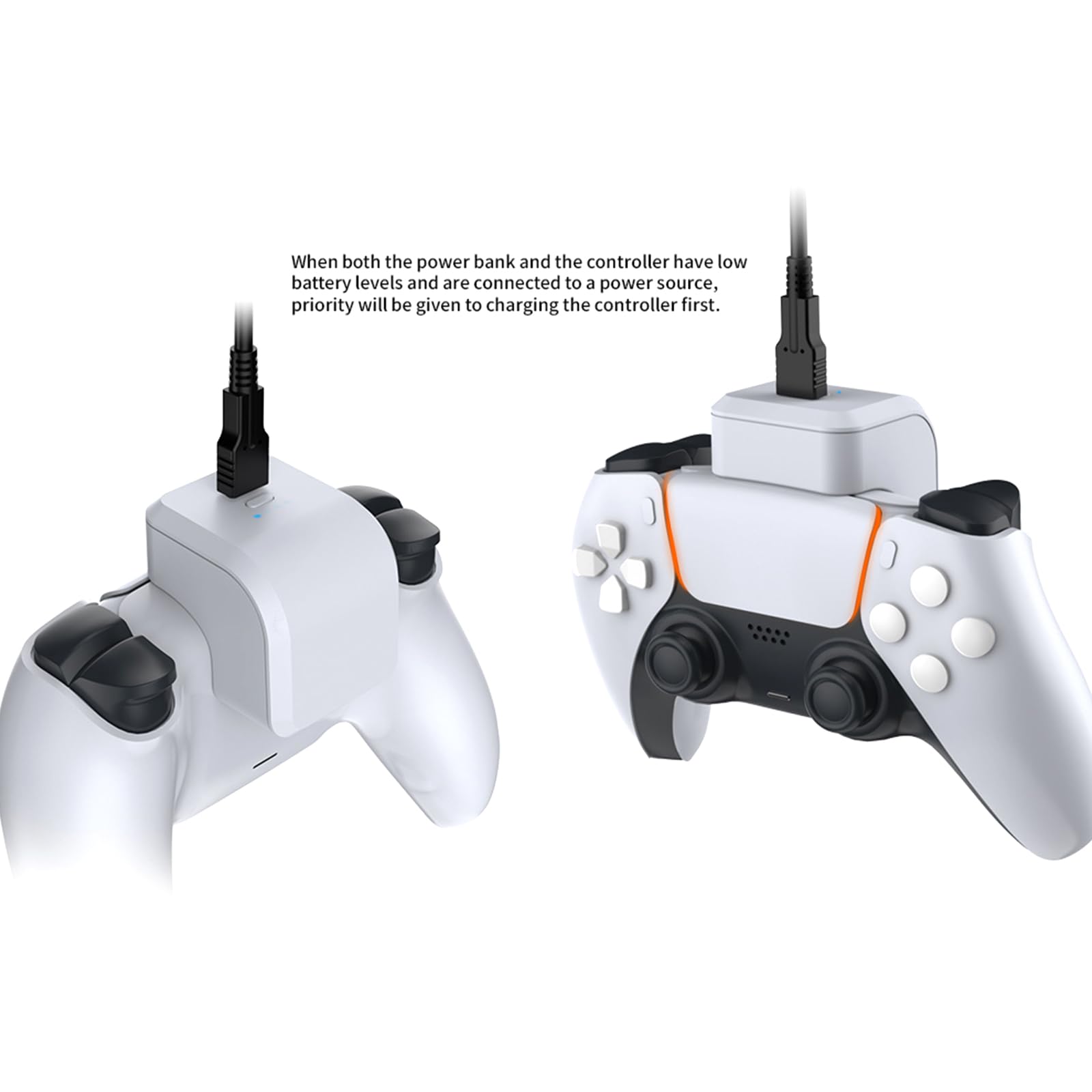 Pacco Batteria Ricaricabile Newwyt Gamepad per Controller Wireless PS5 Pacco Batteria da 1600 mAh con indicatore LED Accessori da Gioco ABS