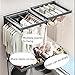 KfweOl Invisible Retractable Sliding Laundry Rack, Embedded Retractable Drying Racks, Pull-Out Rack Above Washing Machine, Wall-Mounted Drying Solution for Balcony(24.2-26.1 * 17.7 * 2.1in)