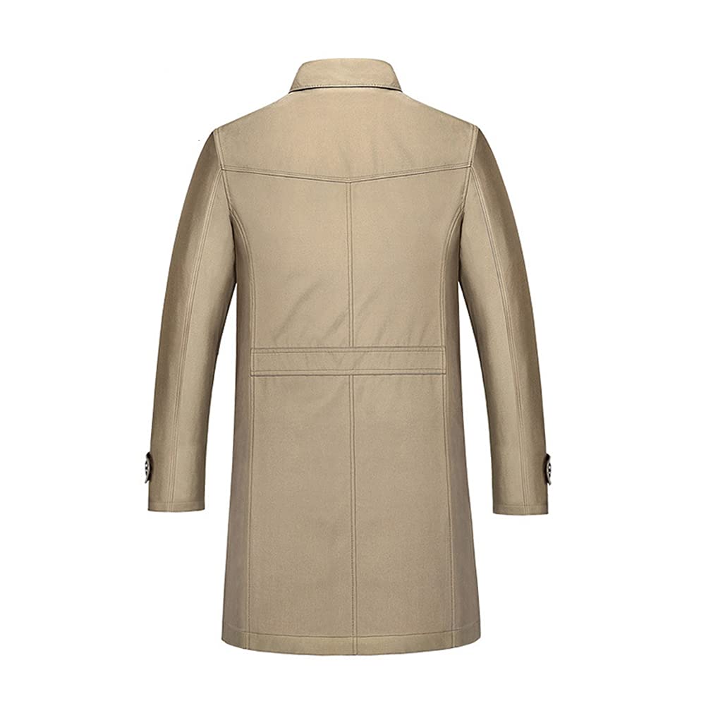 GUOCU Chaqueta casual para hombre con botonadura simple, chaqueta ligera, rompevientos militar, chaqueta para exteriores, resistente al viento, primavera, otoño, abrigo de invierno con forro polar