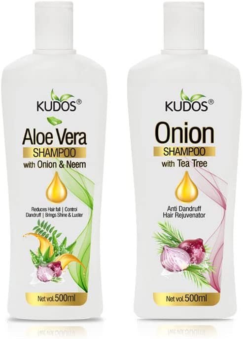 aloe vera shampoo With Onion&Neem and onion shampoo With Tea Tree | 500ML | (Pack of 2)