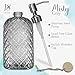 JASAI 18Oz Gray Glass Soap Dispenser with Rust Proof Pump, Refillable Kitchen soap Dispenser for Dish Soap, Bathroom Soap Dispenser for Dispense Hand soap, Lotion.
