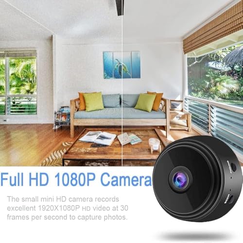 Image of Mini Wireless WiFi Spy Camera Hidden for Home High HD Focus Magnet Mini Live Stream Light Vision IP Wireless 1080P Audio Video Hidden Indoor Outdoor Camera for Home & Office Monitor