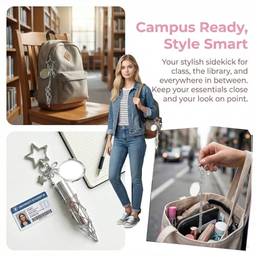 Image of Lipstick Holder Keychain Bag Charms Y2K Accessories, Portable Makeup Essentials for Travel and Daily Use, Cute Handbag Accessories for Women and Girls