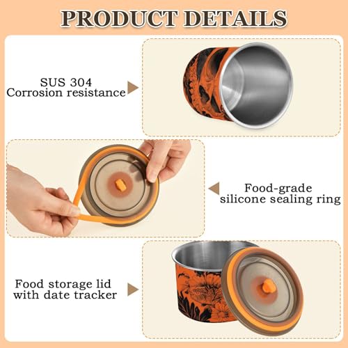 Contenedor hermético acero inoxidable 500ml para café miniatura 5