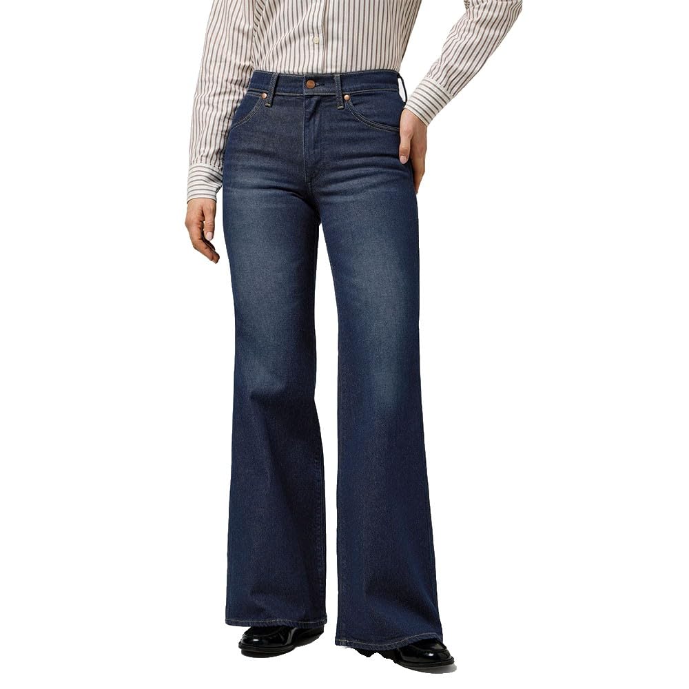 Wrangler Women's 70s Flare Jeans, Whirlpool, 28W x 32L
