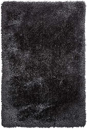 Image of Urban Modern Decor Features 4x6 Feet Modern Soft Shaggy Carpet Thick, Fluffy & 2 inch Pile Shag Rug for Your Kids Room, Bedroom & Livingroom(4x6 feet, Dark Grey Plain)