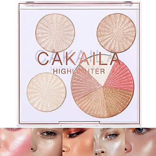 8 Colors Diamond Shimmer Highlighters Highlight Makeup illuminators Contour Palette Powder, Shimmer Bronzer and highlighter Palette Blush and Makeup Highlighter Powder Stick Highlighter+Makeup B02