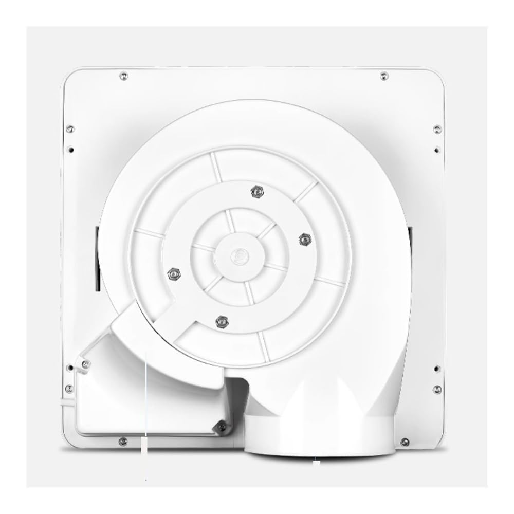 Aspiratore da bagno silenzioso con luce, Ventilatore di ventilazione ultrasottile silenzioso da soffitto for cucina e bagno, 30x30 cm, scarico integrato , per garage, soffitta e pollaio(Silver)