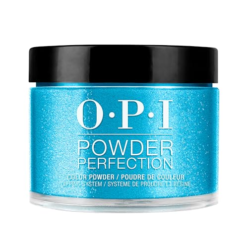 OPI Powder Perfection Sky Blues the Limit | Semi-Sheer Blue Aqua Turquoise with Silver Shimmer | Nail Dipping Powder | Acrylic Alternative | 1.5 oz | Trip to the Brite Side | Summer 2026 Collection