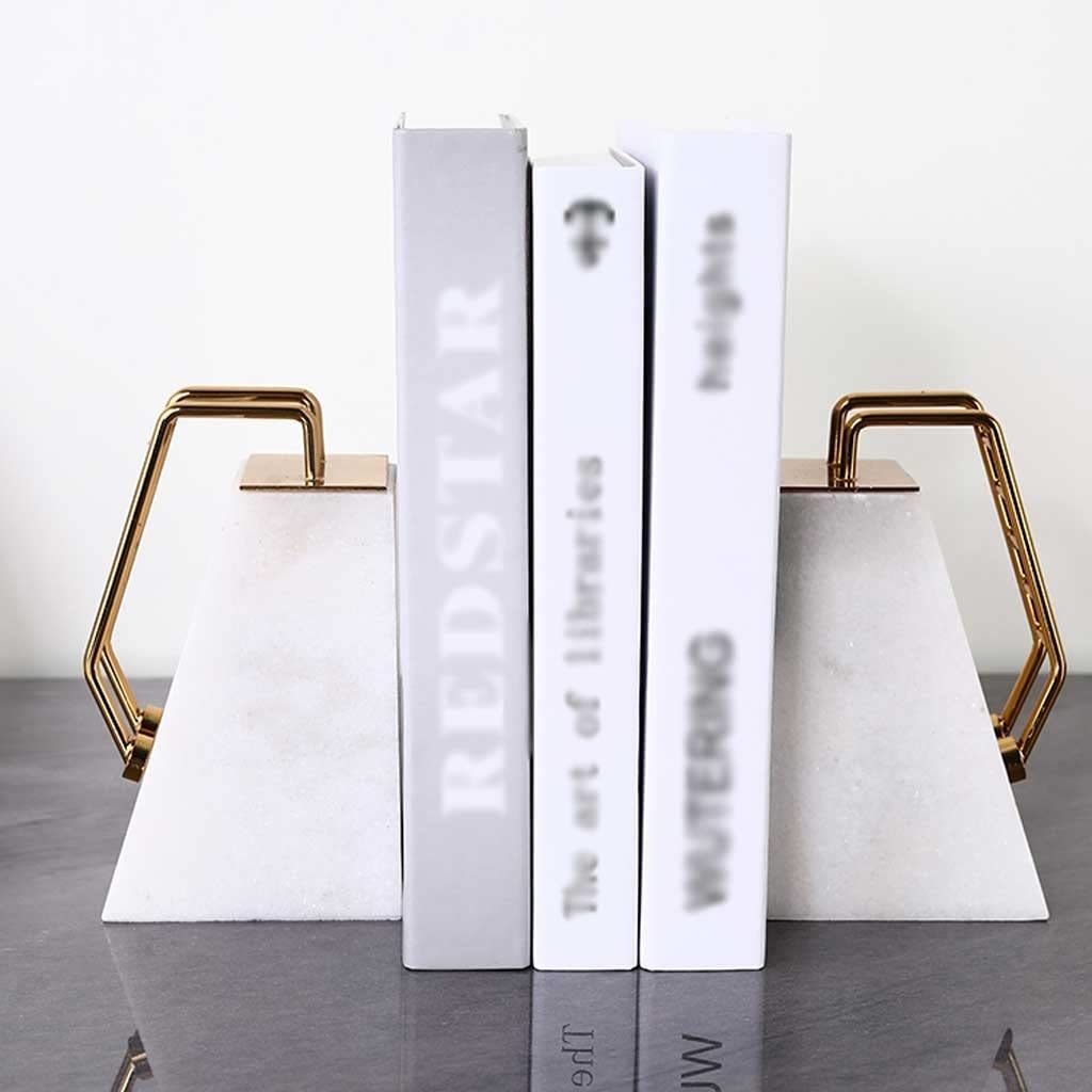 Podpórki do książek Marmurowe podpórki na książki Półka Metalowe schody Biblioteka Pulpit Wystrój domu biurowego