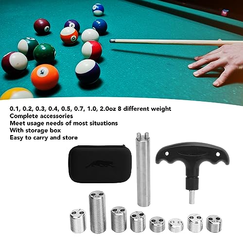 Kit de boulons de poids de queue de billard en SUS et aluminium robuste