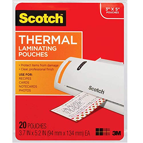 3M TP5902-20 3.7 X 5.31 Laminating Pouches 20 Count