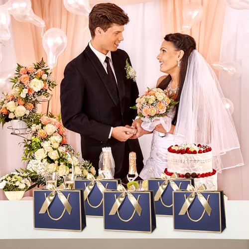 DOYIDE 30 Pcs Thank You Gift Bags with Tissue Paper, 9x7x3.1in Paper Gift Bags with Handles, Gift Wrap Bags with Bow Ribbon for Wedding Birthday Baby Shower Bridesmaid Party by DOYIDE - Image 7