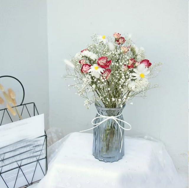 Vaso Di Fiori Secchi Naturali Gypsophila Palla Dorata Bouquet Da Mano