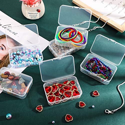 6 Pieces Mini Plastic Clear Beads Storage Containers Box for Collecting Small Items, Beads, Jewelry, Business Cards, Game Pieces, Crafts (3.27 x 2.13 x 1.02 Inch) - Image 6