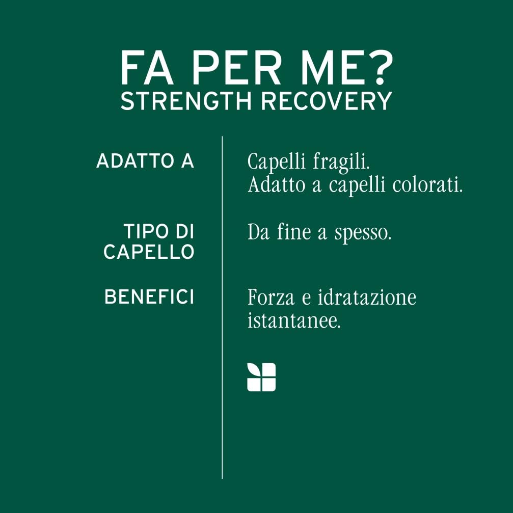 Biolage Shampoo Ristrutturante per Capelli Danneggiati, Azione Levigante, Arricchito con Squalano Vegano, Strenght Recovery