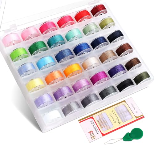 36 Prewound Bobbins with Threads & Tools