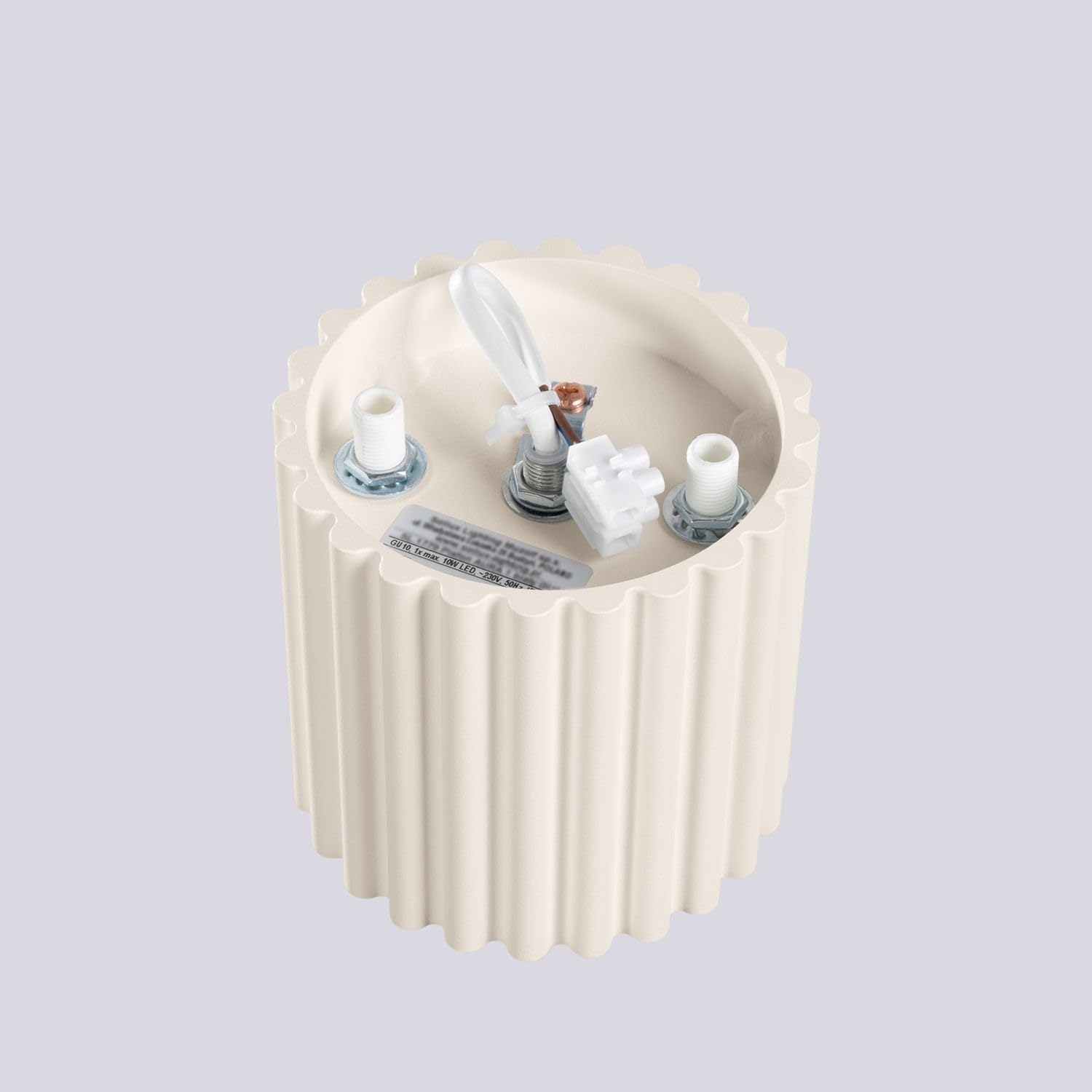 Licht-Erlebnisse Deckenstrahler GU10 Beige Aluminium rund Ø10 cm Wohnzimmer Schlafzimmer Küche akzentuiert minimalistisch Deckenlampe Modern klein Aufbau Spot Büro