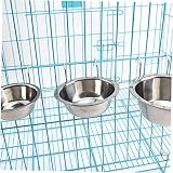 Angoily 2stücke Hängende Edelstahl-napf Für Haustiere Wassernapf Futternapf Für Hunde Und Katzen s Praktisches Futter Und Wasserbehälter Für Reisen Und Zuhause