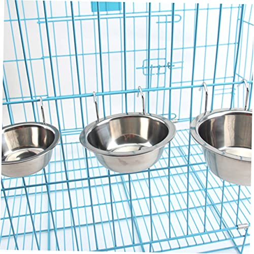 Angoily 2stücke Hängende Edelstahl-napf Für Haustiere Wassernapf Futternapf Für Hunde Und Katzen s Praktisches Futter Und Wasserbehälter Für Reisen Und Zuhause