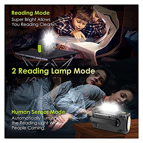 Image of 4000mAh Weather Radio Portable Emergency Radio with 3 Ways Powered AM /FM /NOAA Weather Alert Portable Radio with SOS Alarm Flashlight Reading Lamp and Cellphone Charger