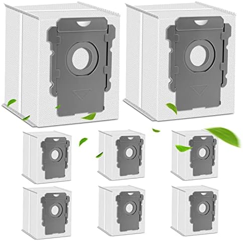 8 Pack Replacement Bags Compatible with iRobot Vacuum Bags i & s & j Series, Replacement Vacuum Bags Compatible with Roomba Bags i3 i3+ i4 i4+ i6 i6+ i7 i7 + i8 i8 Plus j7 j7+ s9 s9+ Automatic Dirt Disposal Bags (8 Pack)