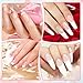 Dunzoom French Manicure Kit Include 2 Pcs French Manicure Pen 0.12 Ounce White Tip Pen 111 Count Tip Nail Stickers Strips Tool for Women DIY Pedicure Nails Kit