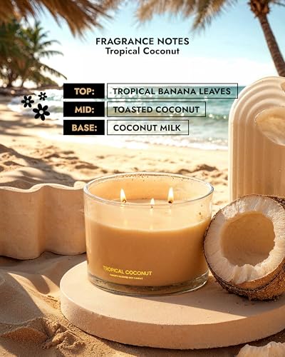 96North Luxury Coconut Soy Candle | Large 3 Wick Jar Candle thumb #3