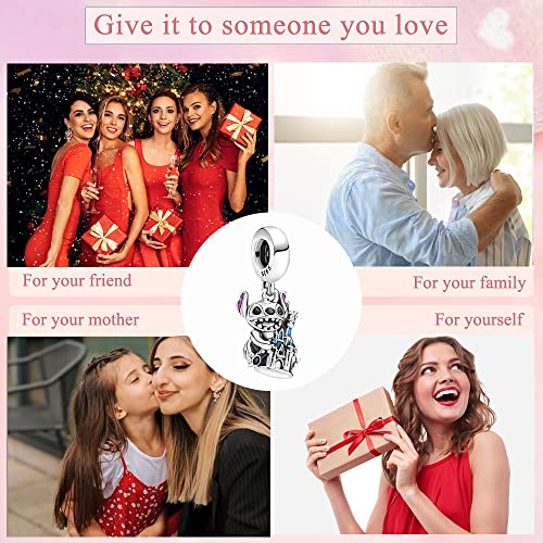 Happystar Charm Bead Fits Charms Bracelets Necklace European Jewelry ，925 Sterling Silver Dangle Pendant Bead For Woman Girl Jewelry Beads Gifts （With One Spacer Bead Charms） #TOP5