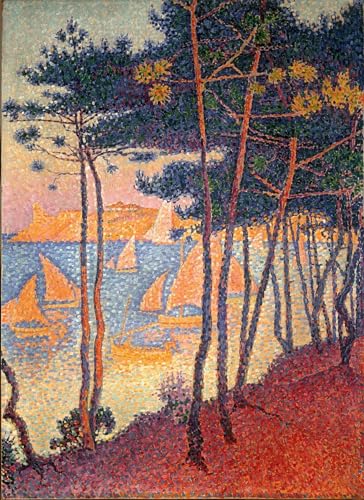 Tableaux des voiles et des pins Paul Signac habillez vos grands murs vides
