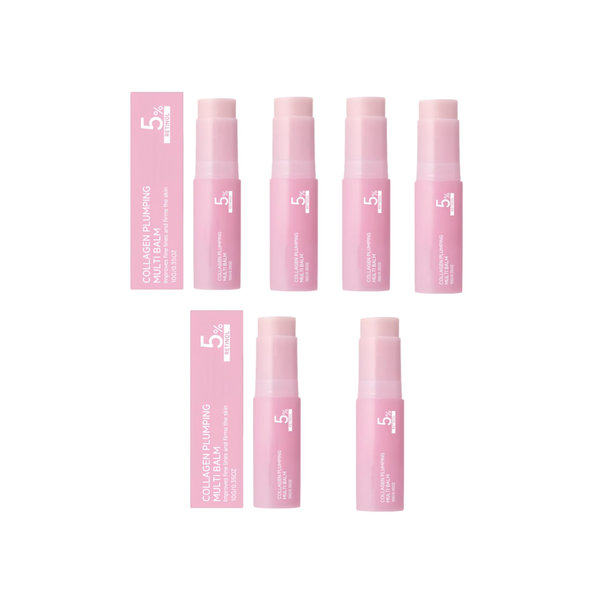 Stick contouring viso Pink Collagen Volume Multi Balm, antirughe e idratante, ammorbidisce le linee sottili, rassoda la pelle, balsamo idratante per viso e collo, base per il trucco Labbra