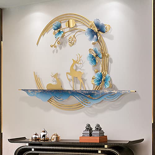 Mroinss 3D Hirsch und Schmetterling Metall Wandbild Cover