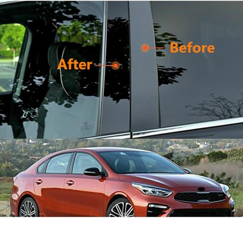 Cubierta de ventana para pilar Kia Cerato 2021 con acabado protector brillo 5