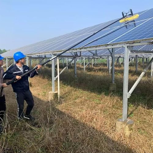 Genérico Elektryczna automatyczna szczotka do czyszczenia paneli słonecznych: narzędzie do czyszczenia okien zewnętrznych o podwójnej mocy do wydajnej konserwacji paneli słonecznych i systemów fo