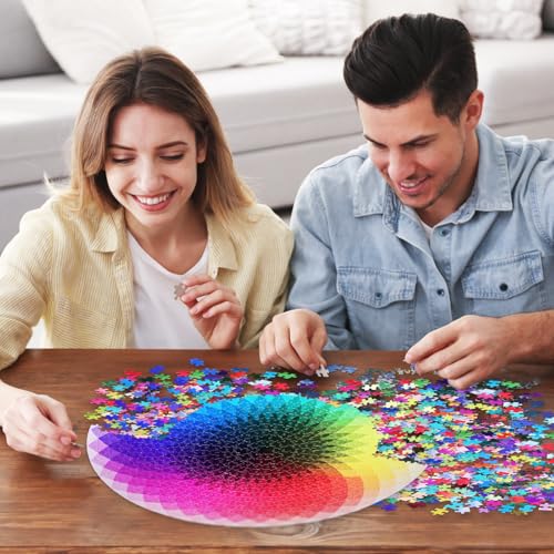 Rompecabezas de 1000 piezas multicolor circular para tardes de relax en casa 2