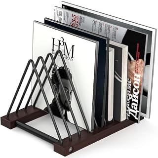 Pashion Vinyl Record Storage Rack,Detachable Desktop Stand for Album Collections,Durable Display Rack Organizer for Desktop, Living Room, Office - Les Beatles, Paul McCartney, John Lennon, RIngo Starr, George Harrison