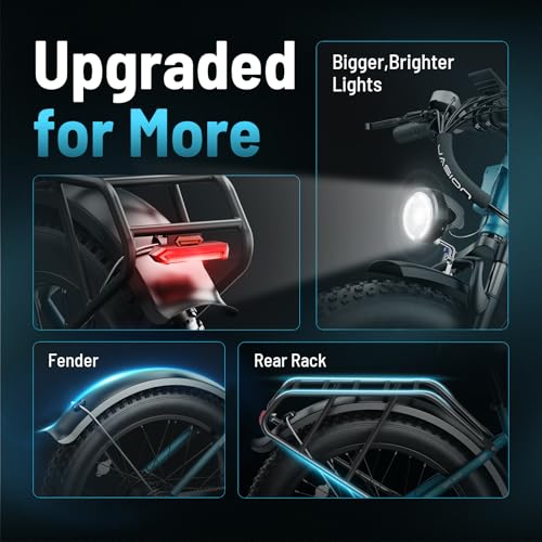 Image of Jasion EB5 MAX /Ultra Electric Bike for Adults with 2000W /2500W Peak Motor, 48V 15Ah (720Wh) /52V 20Ah Battery Electric Mountain Bike, 26'' x 4'' Fat Tire Ebike, 28+MPH Speed, Cruise Control