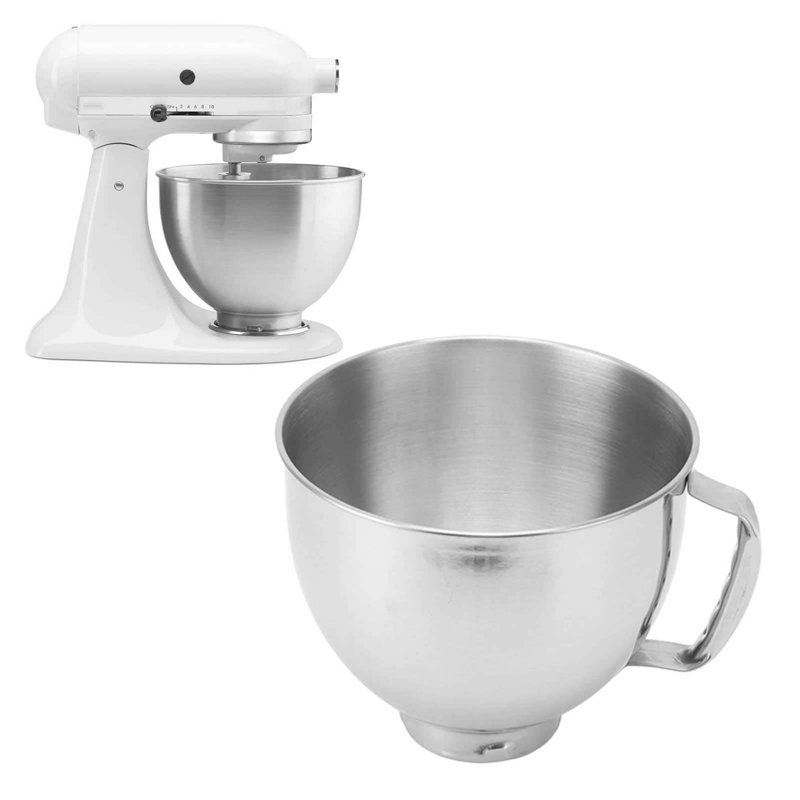 Aramox Tazón de acero inoxidable con mango para Artisan