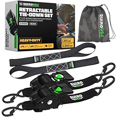 Rhino USA Retractable Ratchet Tie Down Straps