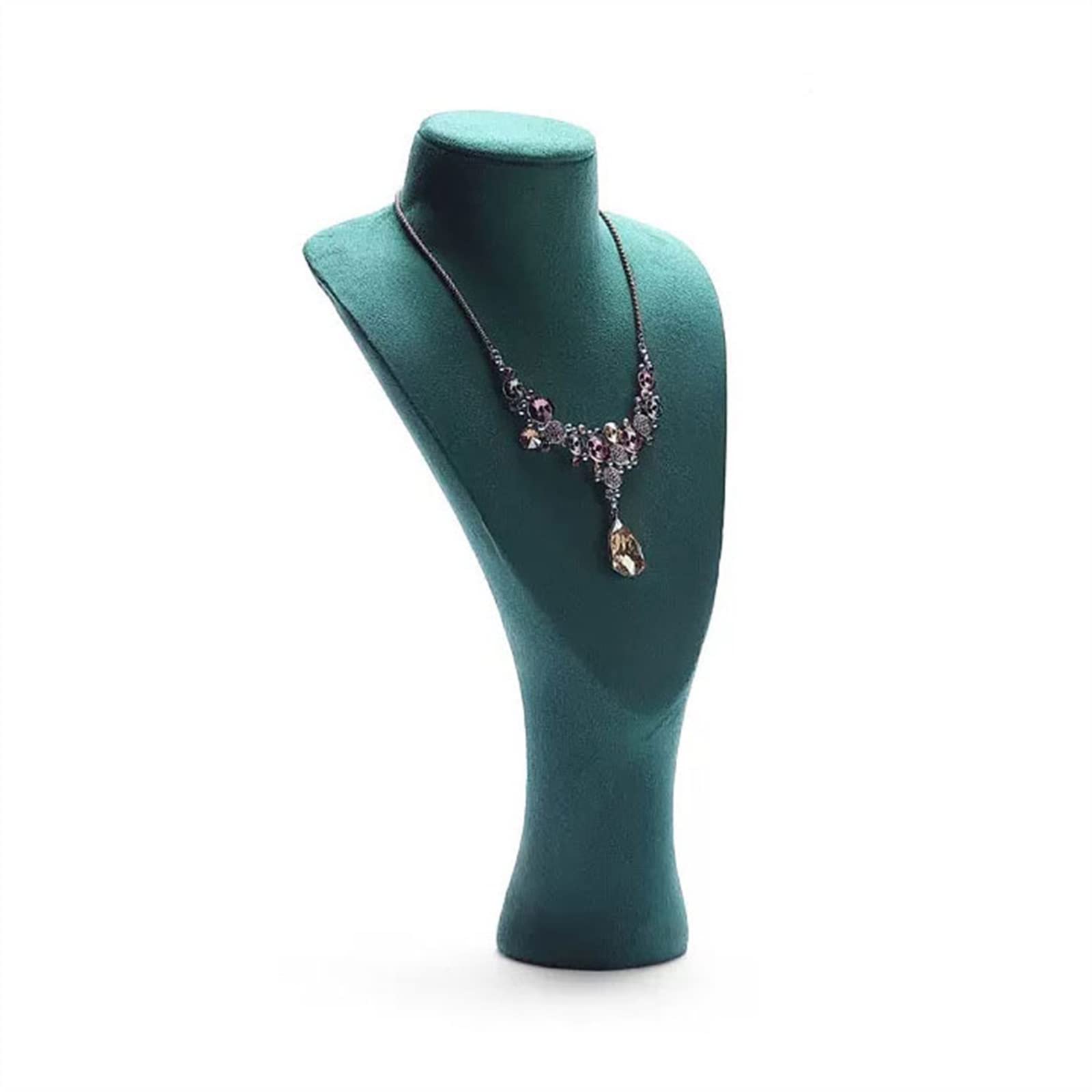vfdaSWQQ jewellery stand, Green Velvet Necklace Bust Display(34cm)
