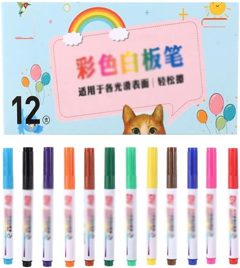 HBJWOV 12 Colors Magical Water Painting Pen Floating Doodle Pens Colorful Children Drawing Markers