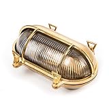 BLINKO Nautical Brass Bulkhead Wall Light,Vintage Retro Wall Sconce,Industrial Lighting Fixtures,Mid