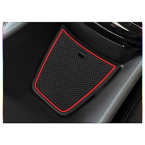 Image of SKTU 2024 2025 2026 Chevy Trax Door Slot Mat for 2024 2025 2026 Chevrolet Trax (LS,1RS,LT,2RS,ACTIV) 14PCS Fit 2024 20256 2026 Chevy Trax Accessories Door Compartment Cup Center Console Liners (Red)