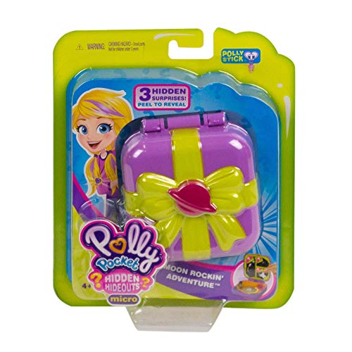 Polly Pocket Coffret Secret Shani dans l'espace avec Mini-Figurine, 3 Surprises, Accessoires et Autocollants, Jouet Enfant, GDL84 Multicolore