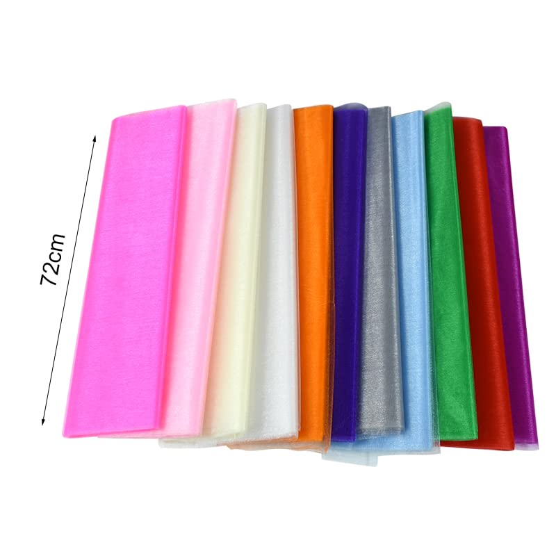 10m Organza Rolls do dekoracji weselnych i festiwalowych — F06(F13 10m)