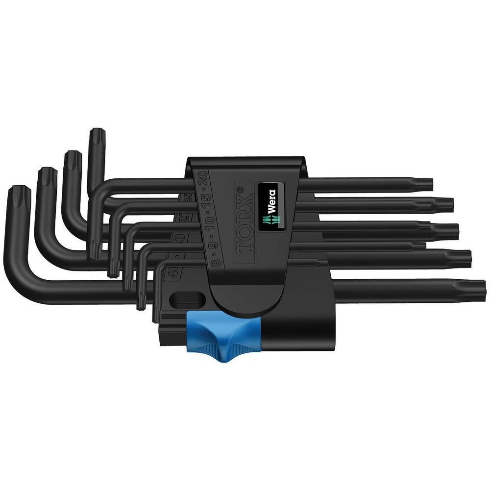 Wera 967 L/9 TORX® HF 05024244001 Jeu de clés mâles coudées avec Fonction de retenue Blacklaser 9 pièces