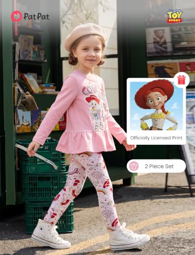 Image of Disney Toddler Girls Clothes Long Sleeve Shirt Leggings 2pcs Outfits Set