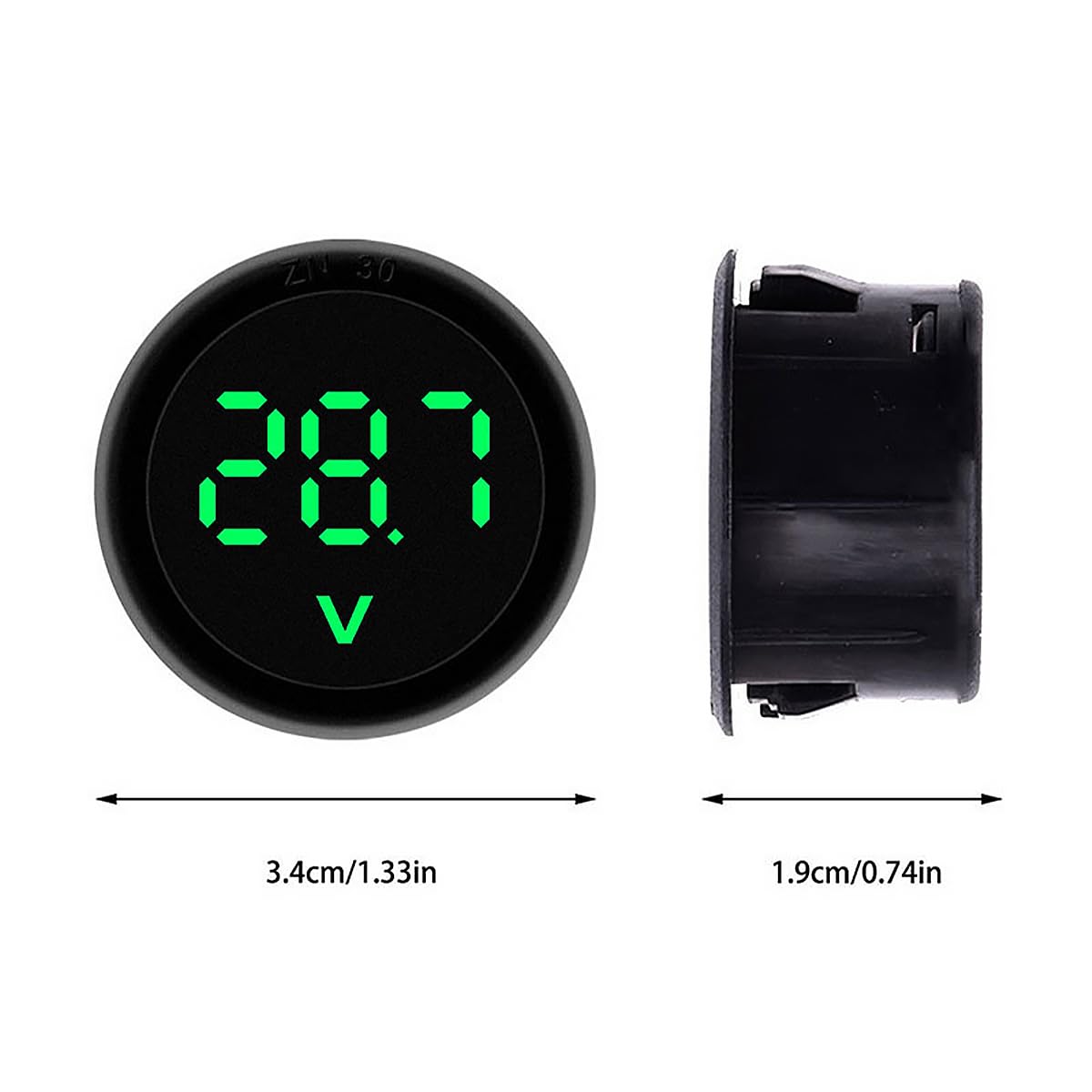POFET 2PCS DC voltmetro Batteria Monitor Display Digitale voltmetro DC4-100V per Auto Moto SUV ATV Marine