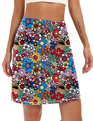 Image of LouKeith 19 inch Knee Length Skorts Skirts for Women Tennis Skirts Athletic Golf Skorts Casual Workout Skirt with Shorts Pockets
