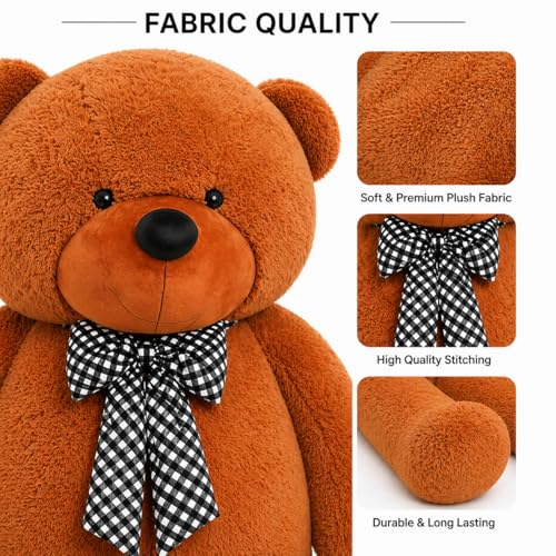 Image of 6.5 Feet Giant Teddy Bear (78 Inch, Brown) | Big Size Soft Toy for Girlfriend, Valentine's Day, Anniversary, Wedding Gift | Premium Hugging Plush Teddy Bear
